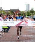Yared Hagos (Wallsend) wins the Sunderand City Half Marathon. Photo: David T. Hewitson/Sports for All Pics